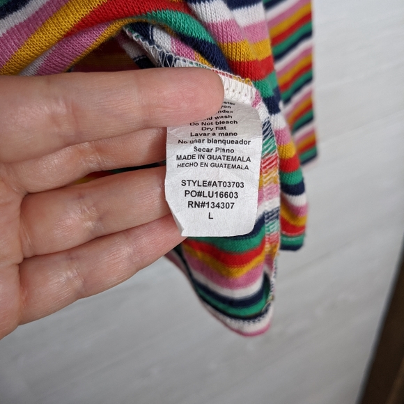 Lumiere Crew Neck Striped Rainbow sweater - Picture 7 of 9